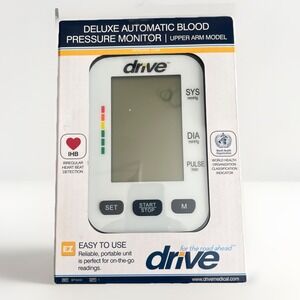 Drive Medical Deluxe Automatic Blood Pressure Upper Arm Cuff Monitor BP3400 New